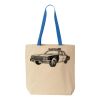Natural Tote with Contrast-Color Handles Thumbnail