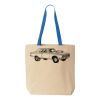 Natural Tote with Contrast-Color Handles Thumbnail