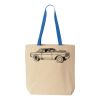 Natural Tote with Contrast-Color Handles Thumbnail