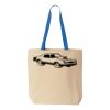 Natural Tote with Contrast-Color Handles Thumbnail