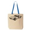 Natural Tote with Contrast-Color Handles Thumbnail