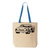 Natural Tote with Contrast-Color Handles Thumbnail