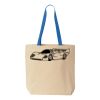 Natural Tote with Contrast-Color Handles Thumbnail