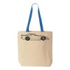 Natural Tote with Contrast-Color Handles Thumbnail