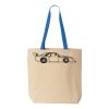 Natural Tote with Contrast-Color Handles Thumbnail