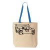 Natural Tote with Contrast-Color Handles Thumbnail