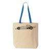 Natural Tote with Contrast-Color Handles Thumbnail