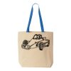 Natural Tote with Contrast-Color Handles Thumbnail