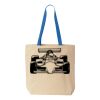 Natural Tote with Contrast-Color Handles Thumbnail