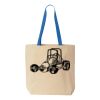 Natural Tote with Contrast-Color Handles Thumbnail