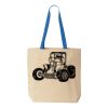 Natural Tote with Contrast-Color Handles Thumbnail