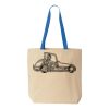 Natural Tote with Contrast-Color Handles Thumbnail