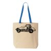 Natural Tote with Contrast-Color Handles Thumbnail