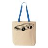 Natural Tote with Contrast-Color Handles Thumbnail