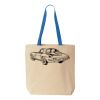 Natural Tote with Contrast-Color Handles Thumbnail