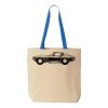 Natural Tote with Contrast-Color Handles Thumbnail