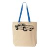 Natural Tote with Contrast-Color Handles Thumbnail