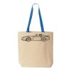Natural Tote with Contrast-Color Handles Thumbnail