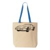 Natural Tote with Contrast-Color Handles Thumbnail