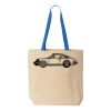 Natural Tote with Contrast-Color Handles Thumbnail