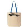 Natural Tote with Contrast-Color Handles Thumbnail