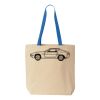 Natural Tote with Contrast-Color Handles Thumbnail