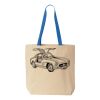Natural Tote with Contrast-Color Handles Thumbnail