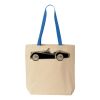 Natural Tote with Contrast-Color Handles Thumbnail