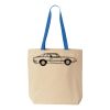 Natural Tote with Contrast-Color Handles Thumbnail