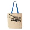 Natural Tote with Contrast-Color Handles Thumbnail