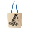 Natural Tote with Contrast-Color Handles Thumbnail