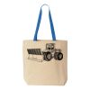 Natural Tote with Contrast-Color Handles Thumbnail