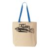 Natural Tote with Contrast-Color Handles Thumbnail