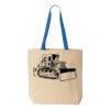 Natural Tote with Contrast-Color Handles Thumbnail