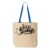 Natural Tote with Contrast-Color Handles Thumbnail