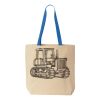 Natural Tote with Contrast-Color Handles Thumbnail
