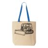 Natural Tote with Contrast-Color Handles Thumbnail