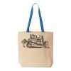 Natural Tote with Contrast-Color Handles Thumbnail