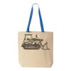 Natural Tote with Contrast-Color Handles Thumbnail