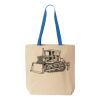 Natural Tote with Contrast-Color Handles Thumbnail