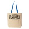 Natural Tote with Contrast-Color Handles Thumbnail