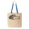 Natural Tote with Contrast-Color Handles Thumbnail