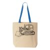 Natural Tote with Contrast-Color Handles Thumbnail
