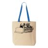 Natural Tote with Contrast-Color Handles Thumbnail