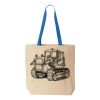 Natural Tote with Contrast-Color Handles Thumbnail