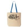 Natural Tote with Contrast-Color Handles Thumbnail