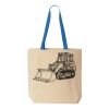 Natural Tote with Contrast-Color Handles Thumbnail