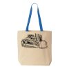 Natural Tote with Contrast-Color Handles Thumbnail