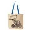 Natural Tote with Contrast-Color Handles Thumbnail