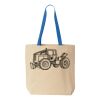 Natural Tote with Contrast-Color Handles Thumbnail
